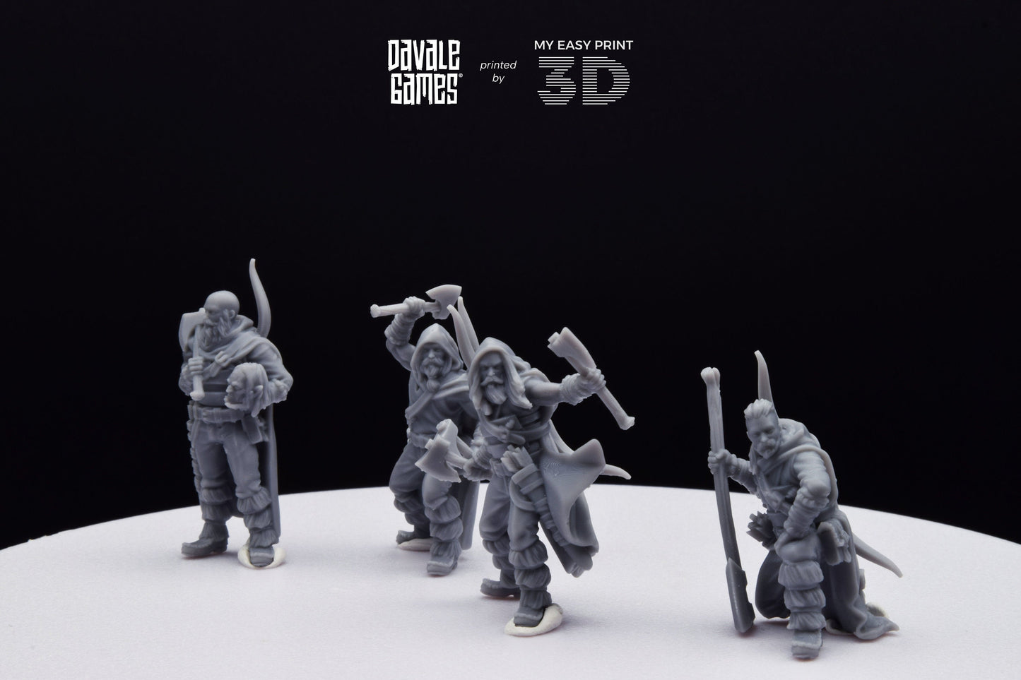 Bearmen on foot New Poses - Davale Games - 3D Printed with high quality resin for LOTR/D&D games