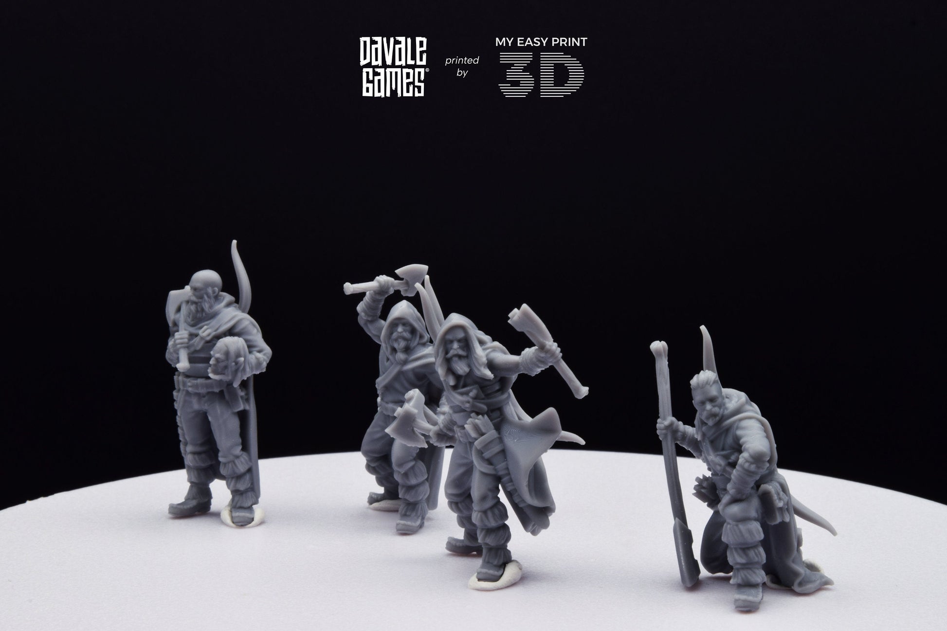 Bearmen on foot New Poses - Davale Games - 3D Printed with high quality resin for LOTR/D&D games