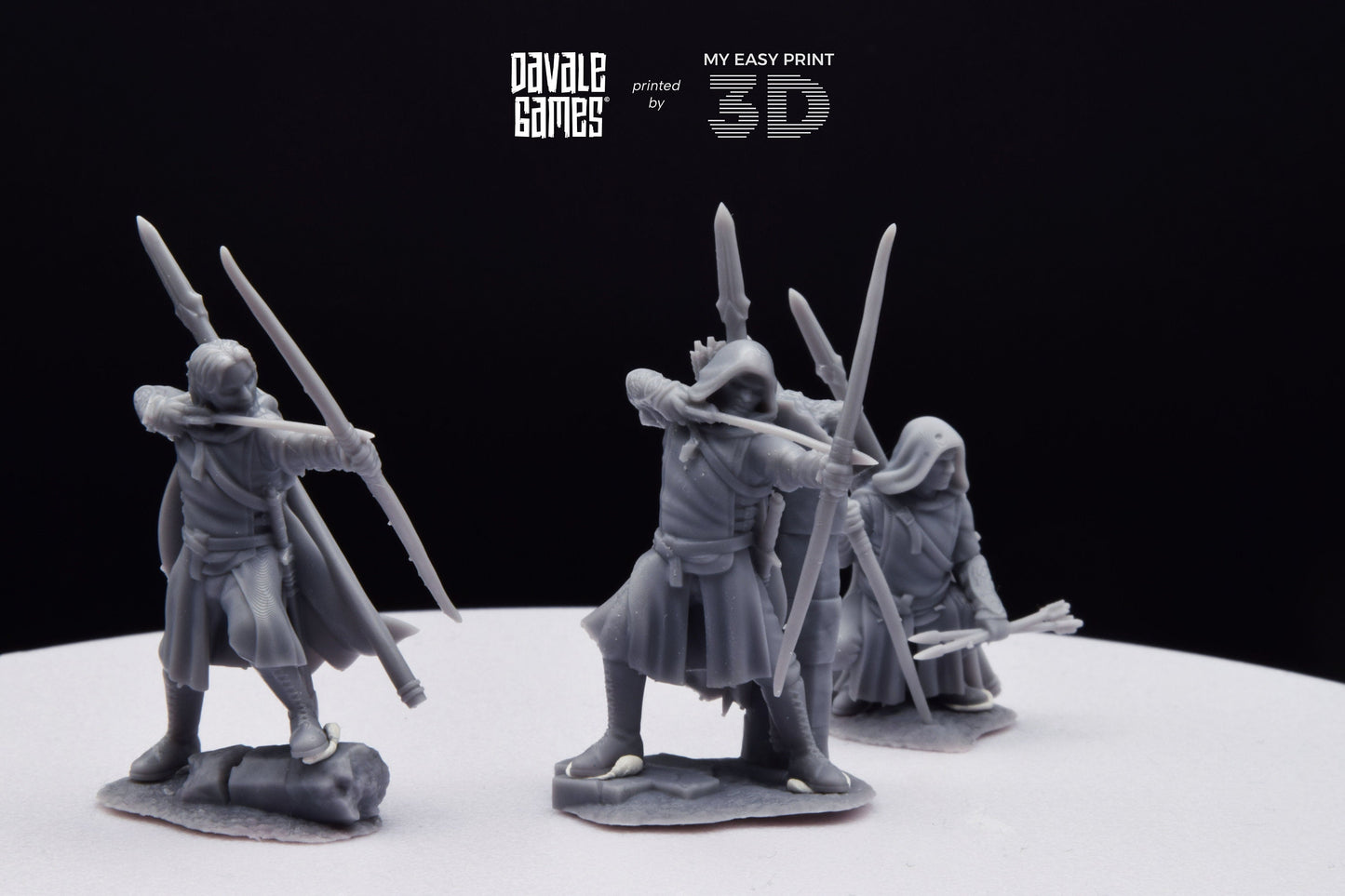 Grey Castle Rangers - Davale Games - 3D Printed with high quality resin for LOTR/D&D games