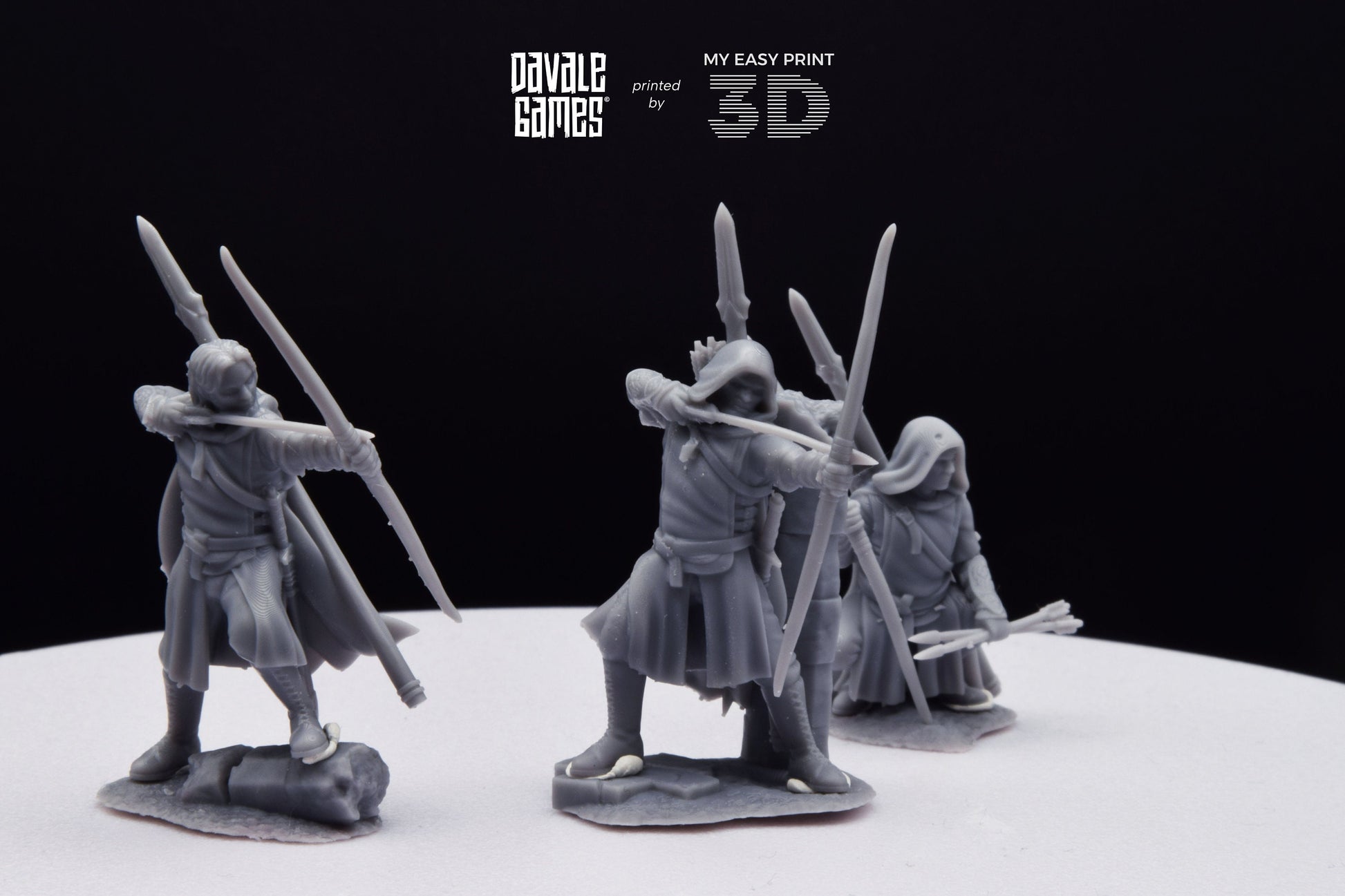 Grey Castle Rangers - Davale Games - 3D Printed with high quality resin for LOTR/D&D games
