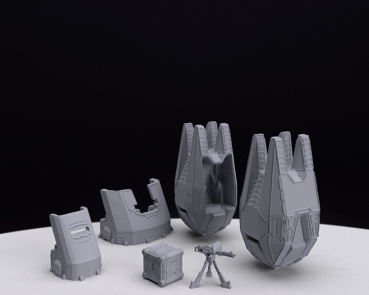 Halo Scatter Pack - Human Scenery Terrain - TheSTLSmith - 3D Printed with High Quality Resin for Wargame/Skirmish/D&D