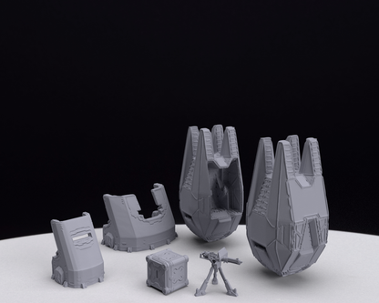 Halo Scatter Pack - Human Scenery Terrain - TheSTLSmith - 3D Printed with High Quality Resin for Wargame/Skirmish/D&D