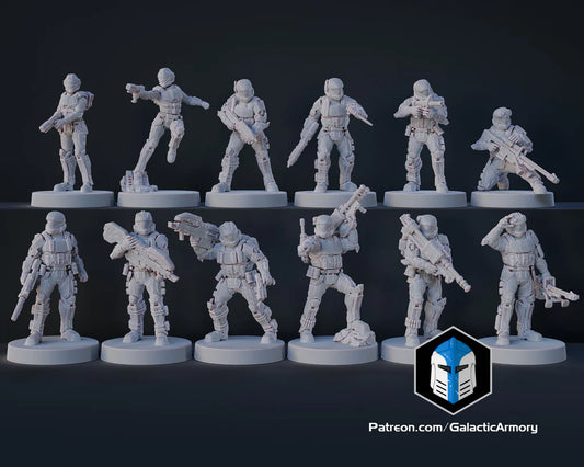Halo Alpha 9 ODST Miniatures - Galactic Armory - 3D Printed with High Quality Resin for Wargame/Skirmish/D&D