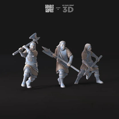 Mountaineers with Axe - White Swan - Davale Games - 3D Printed with high quality resin for LOTR/D&D games