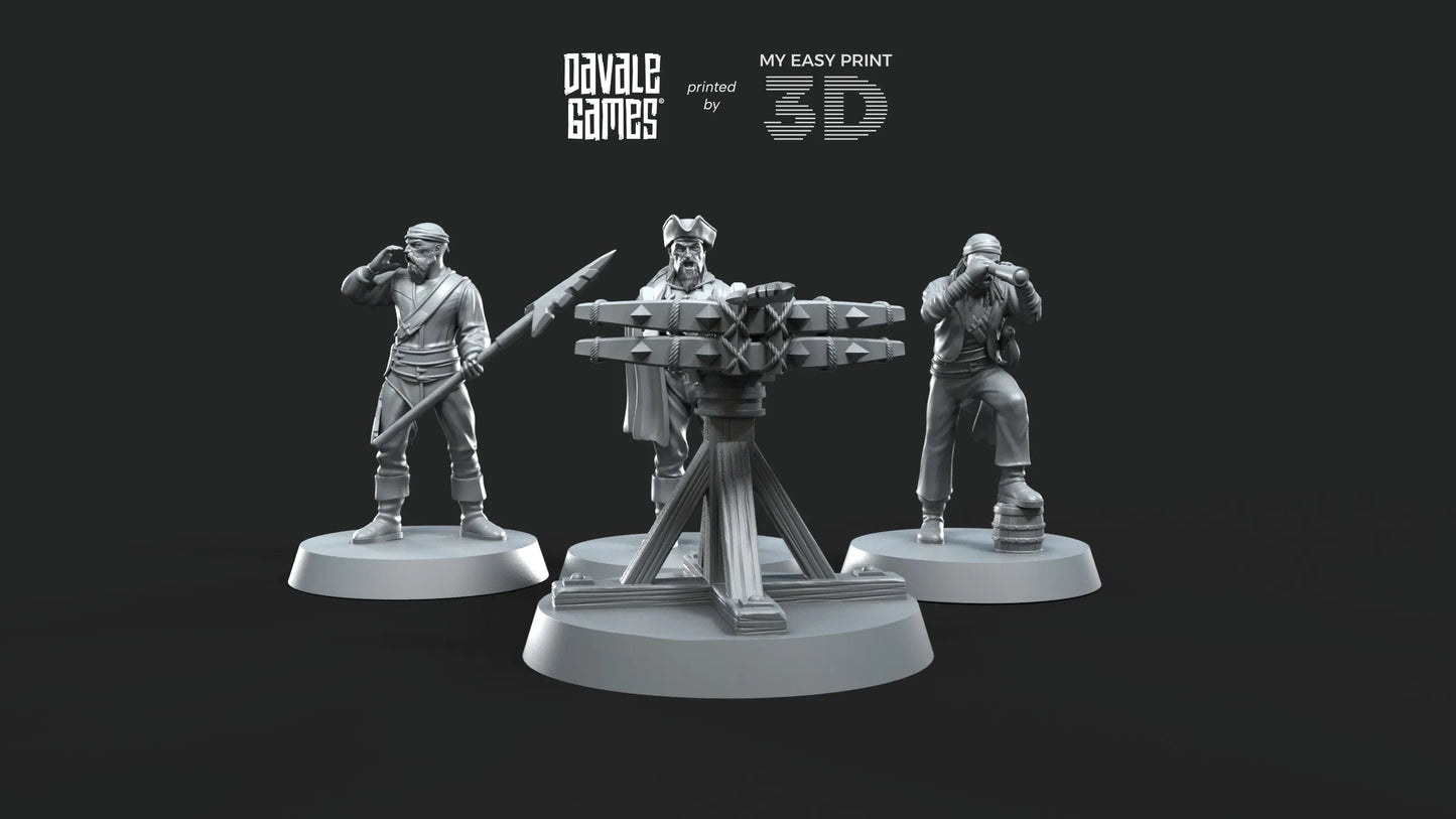 Bucaneers of the Black Bay - Ballista with Dotation - Davale Games - 3D Printed with high quality resin for LOTR/D&D games (Copy)