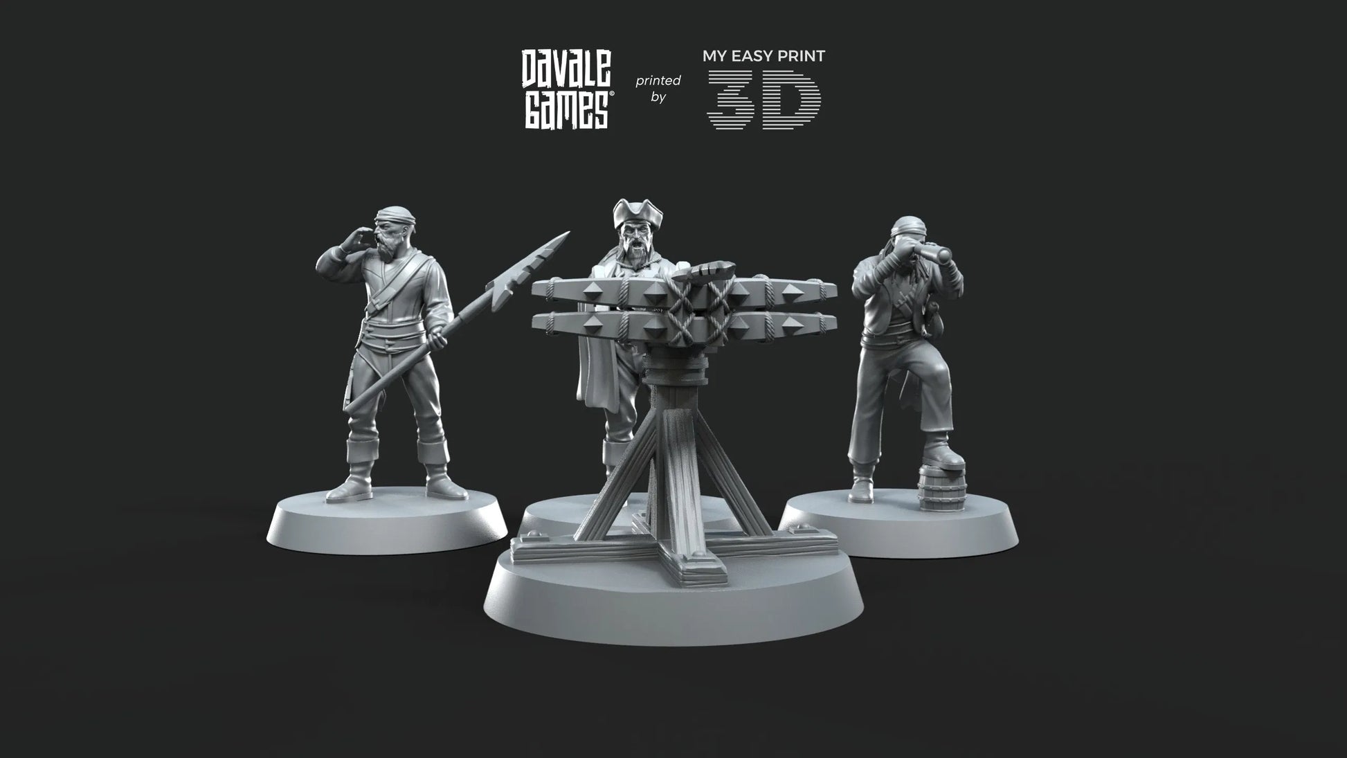 Bucaneers of the Black Bay - Ballista with Dotation - Davale Games - 3D Printed with high quality resin for LOTR/D&D games (Copy)