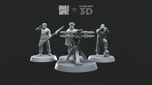Bucaneers of the Black Bay - Ballista with Dotation - Davale Games - 3D Printed with high quality resin for LOTR/D&D games (Copy)