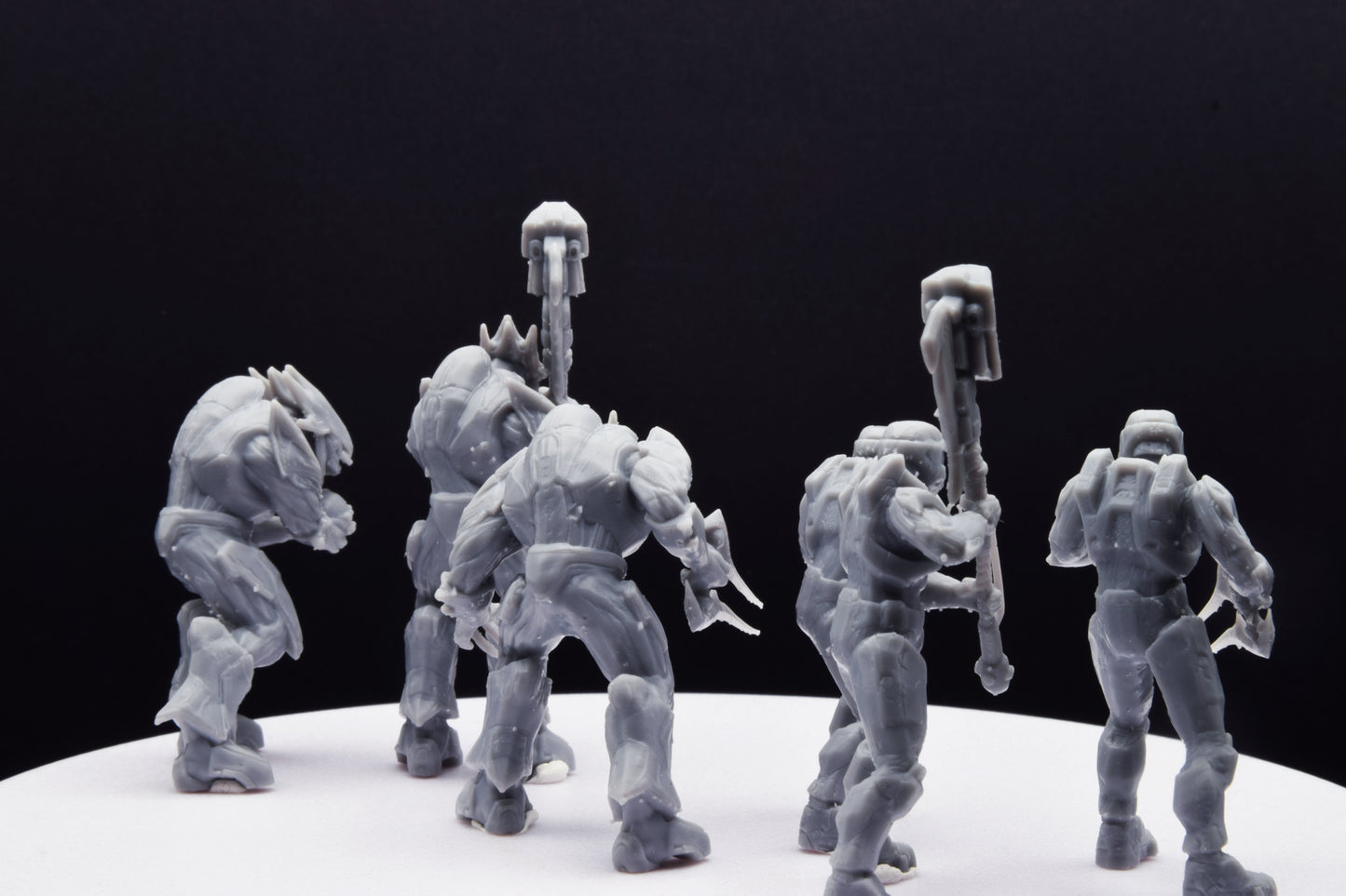 Halo Grifball Spartan+Elite Miniature - TheSTLSmith - 3D Printed with High Quality Resin for Wargame/Skirmish/D&D with H