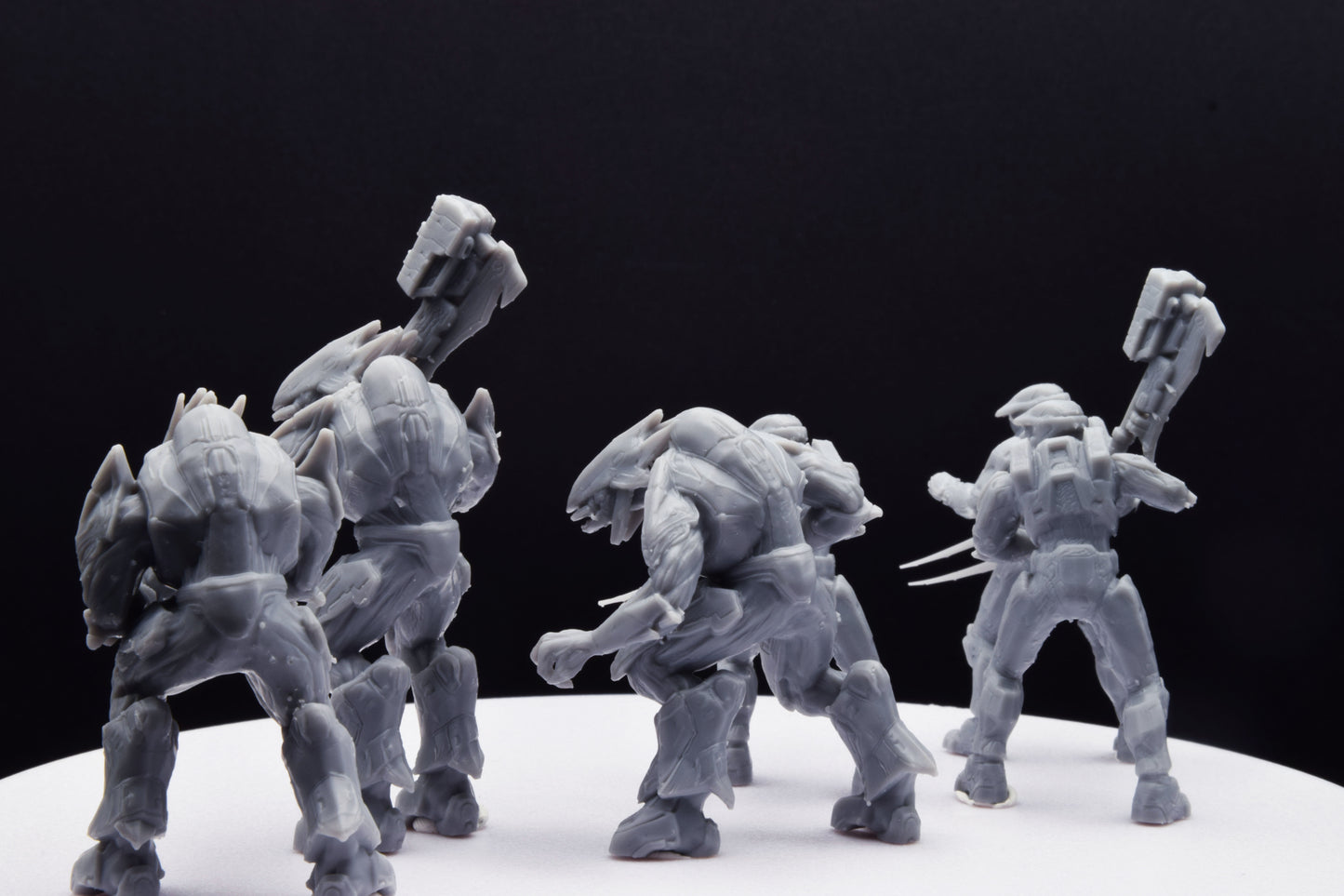 Halo Grifball Spartan+Elite Miniature - TheSTLSmith - 3D Printed with High Quality Resin for Wargame/Skirmish/D&D with H
