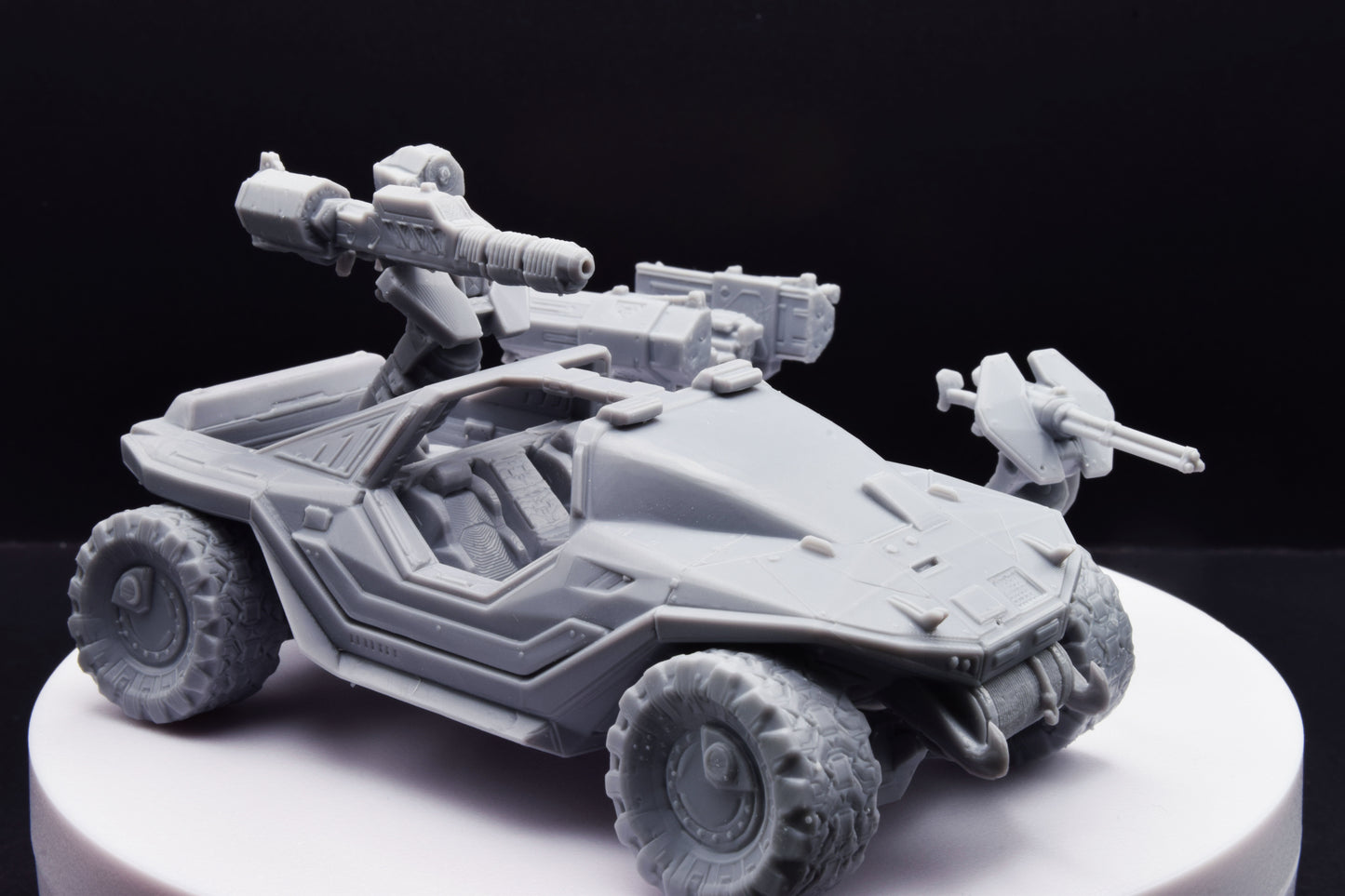 Halo Warthog Chaingun + Gauss + Launcher Miniature - TheSTLSmith - 3D Printed with High Quality Resin for Wargame/Skirmish/D&D