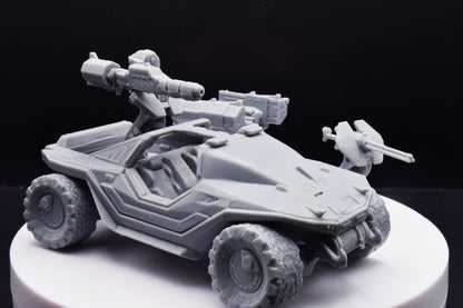 Halo Warthog Chaingun + Gauss + Launcher Miniature - TheSTLSmith - 3D Printed with High Quality Resin for Wargame/Skirmish/D&D