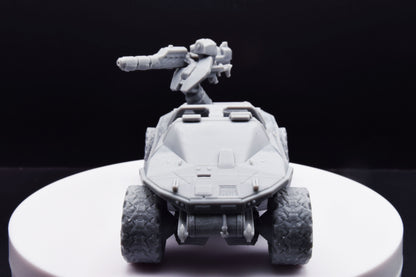Halo Warthog Chaingun + Gauss + Launcher Miniature - TheSTLSmith - 3D Printed with High Quality Resin for Wargame/Skirmish/D&D