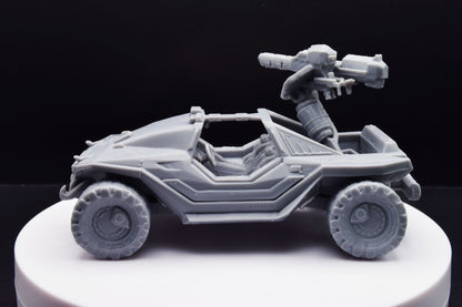 Halo Warthog Chaingun + Gauss + Launcher Miniature - TheSTLSmith - 3D Printed with High Quality Resin for Wargame/Skirmish/D&D