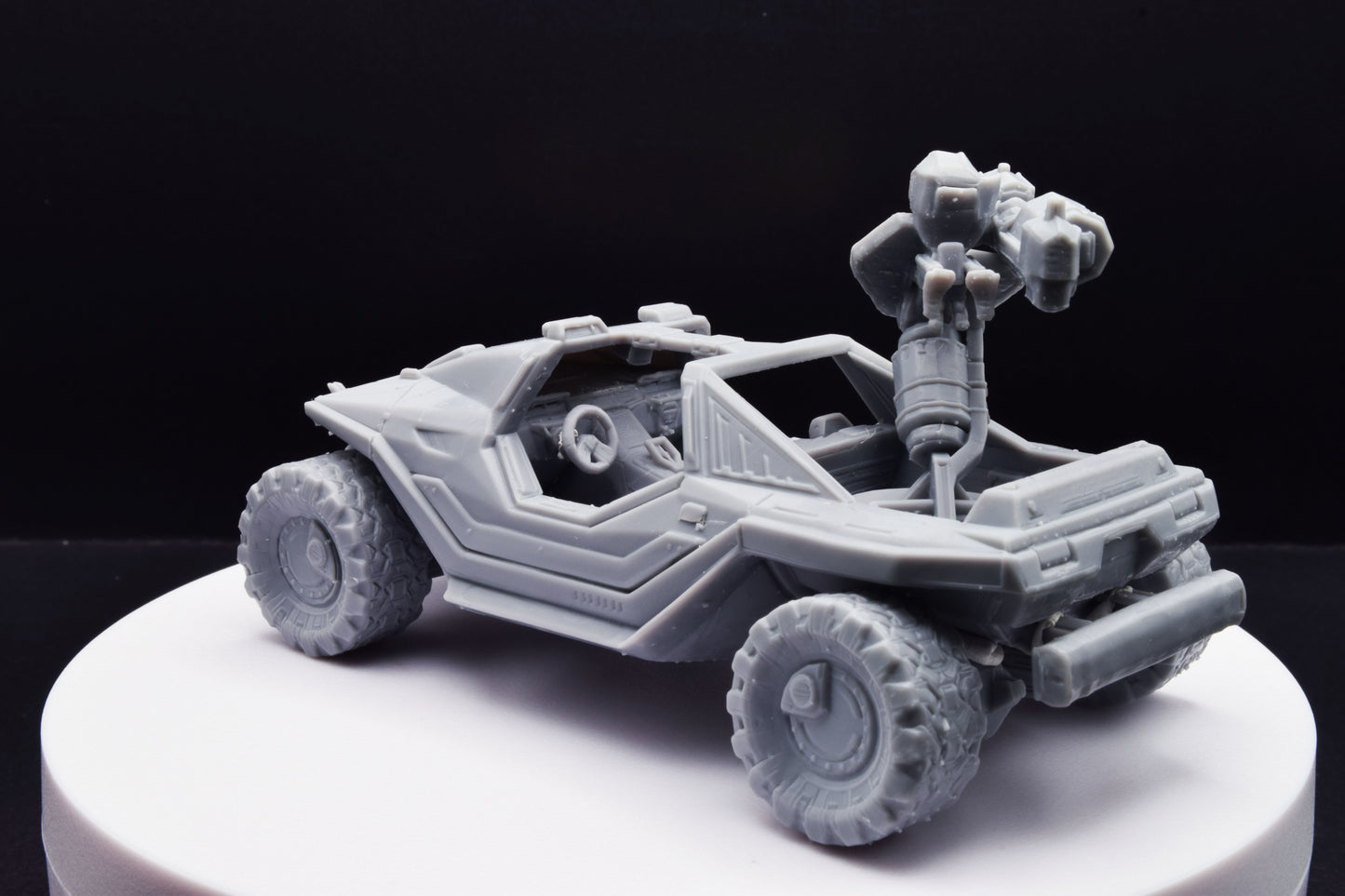 Halo Warthog Chaingun + Gauss + Launcher Miniature - TheSTLSmith - 3D Printed with High Quality Resin for Wargame/Skirmish/D&D