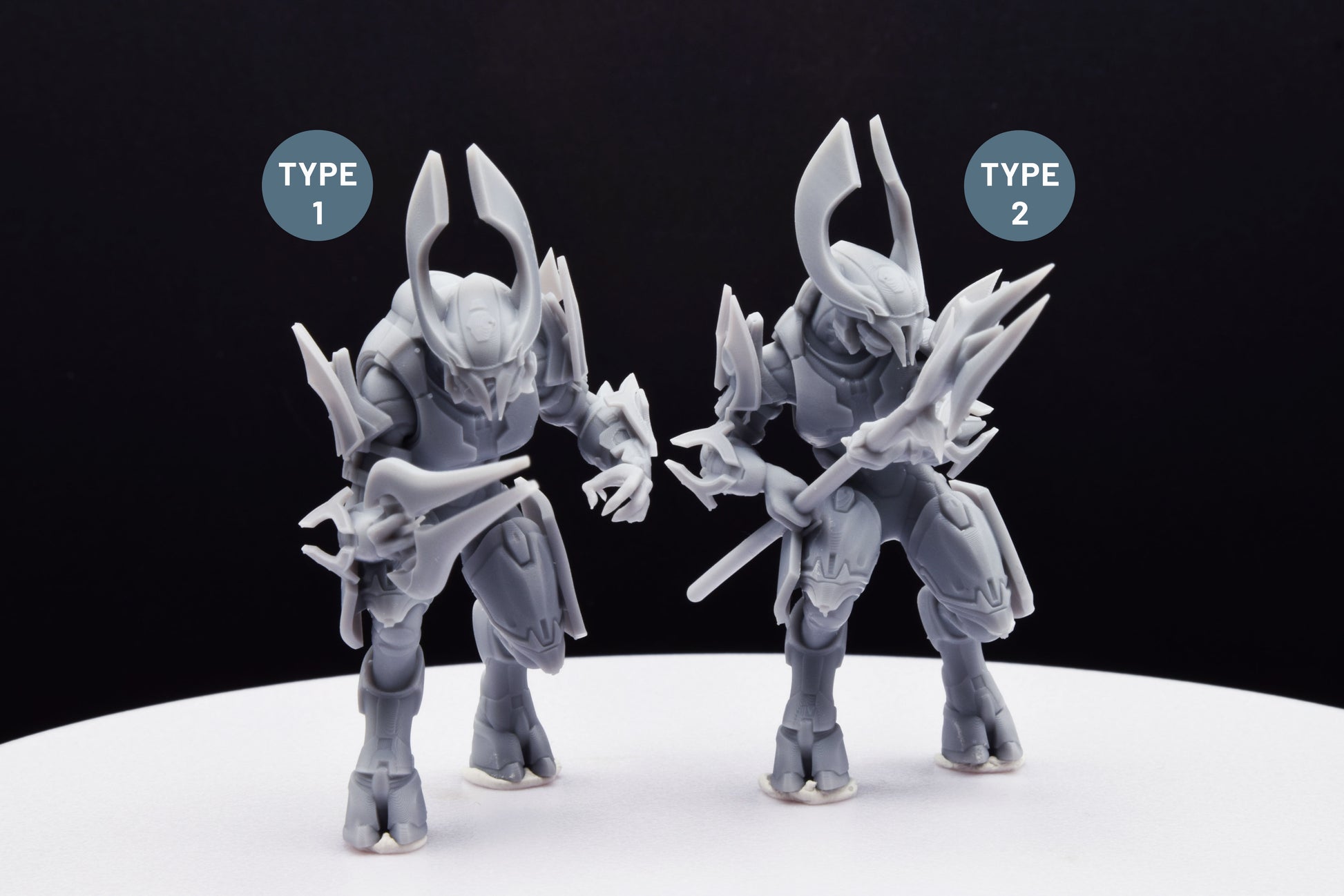 Halo Elite Honor Guards Miniature - 3D Printed with High Quality Resin for Wargame/Skirmish/D&D