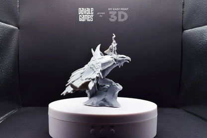 Mage on Eagle - Davale Games - 3D Printed with high quality resin for LOTR/D&D games