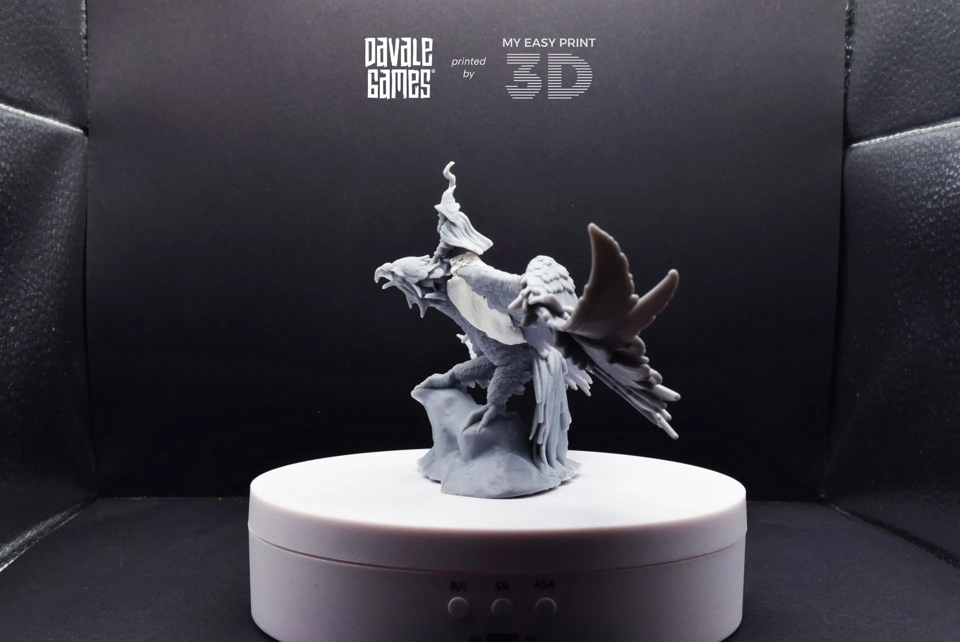Mage on Eagle - Davale Games - 3D Printed with high quality resin for LOTR/D&D games