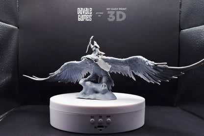 Mage on Eagle - Davale Games - 3D Printed with high quality resin for LOTR/D&D games