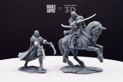 Wölfbane Lord Fellmount Reavers - Foot and Mounted - Davale Games - 3D Printed with high quality resin for LOTR/D&D games
