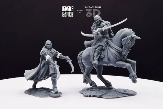Wölfbane Lord Fellmount Reavers - Foot and Mounted - Davale Games - 3D Printed with high quality resin for LOTR/D&D games
