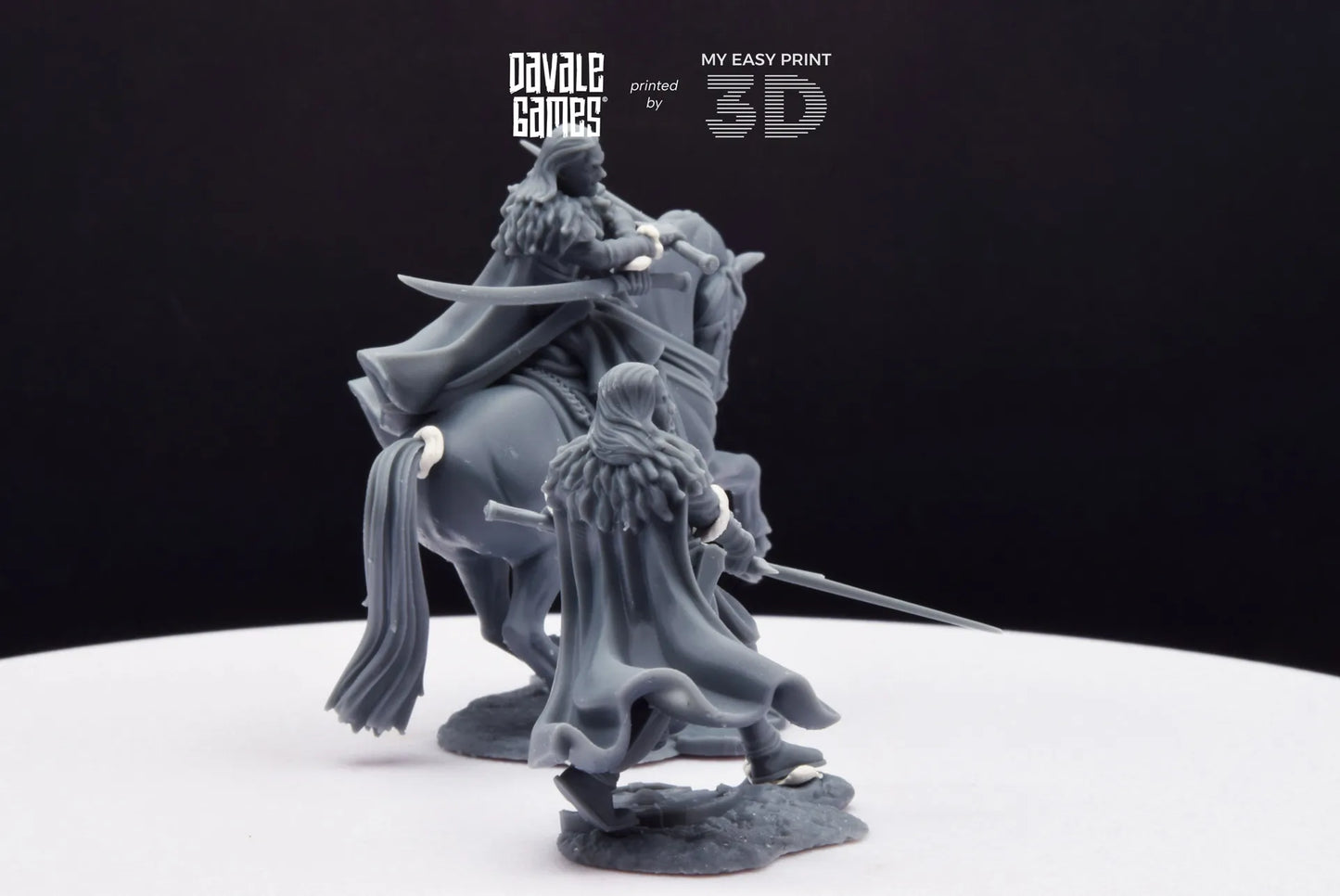 Wölfbane Lord Fellmount Reavers - Foot and Mounted - Davale Games - 3D Printed with high quality resin for LOTR/D&D games