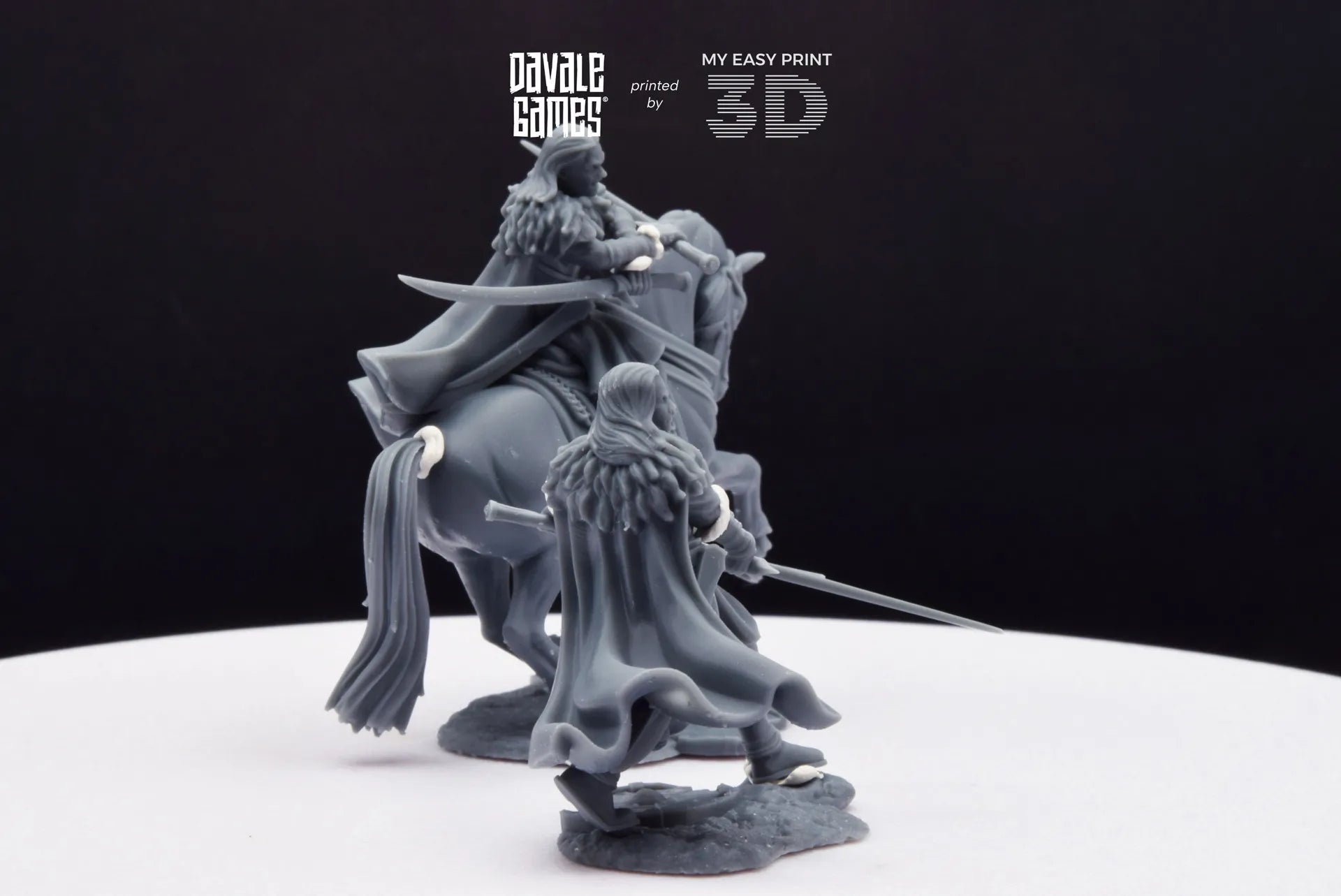 Wölfbane Lord Fellmount Reavers - Foot and Mounted - Davale Games - 3D Printed with high quality resin for LOTR/D&D games
