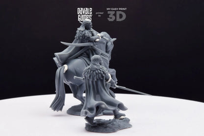 Wölfbane Lord Fellmount Reavers - Foot and Mounted - Davale Games - 3D Printed with high quality resin for LOTR/D&D games