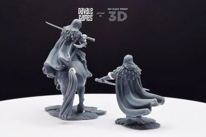 Wölfbane Lord Fellmount Reavers - Foot and Mounted - Davale Games - 3D Printed with high quality resin for LOTR/D&D games