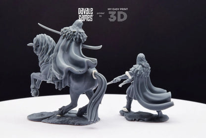Wölfbane Lord Fellmount Reavers - Foot and Mounted - Davale Games - 3D Printed with high quality resin for LOTR/D&D games