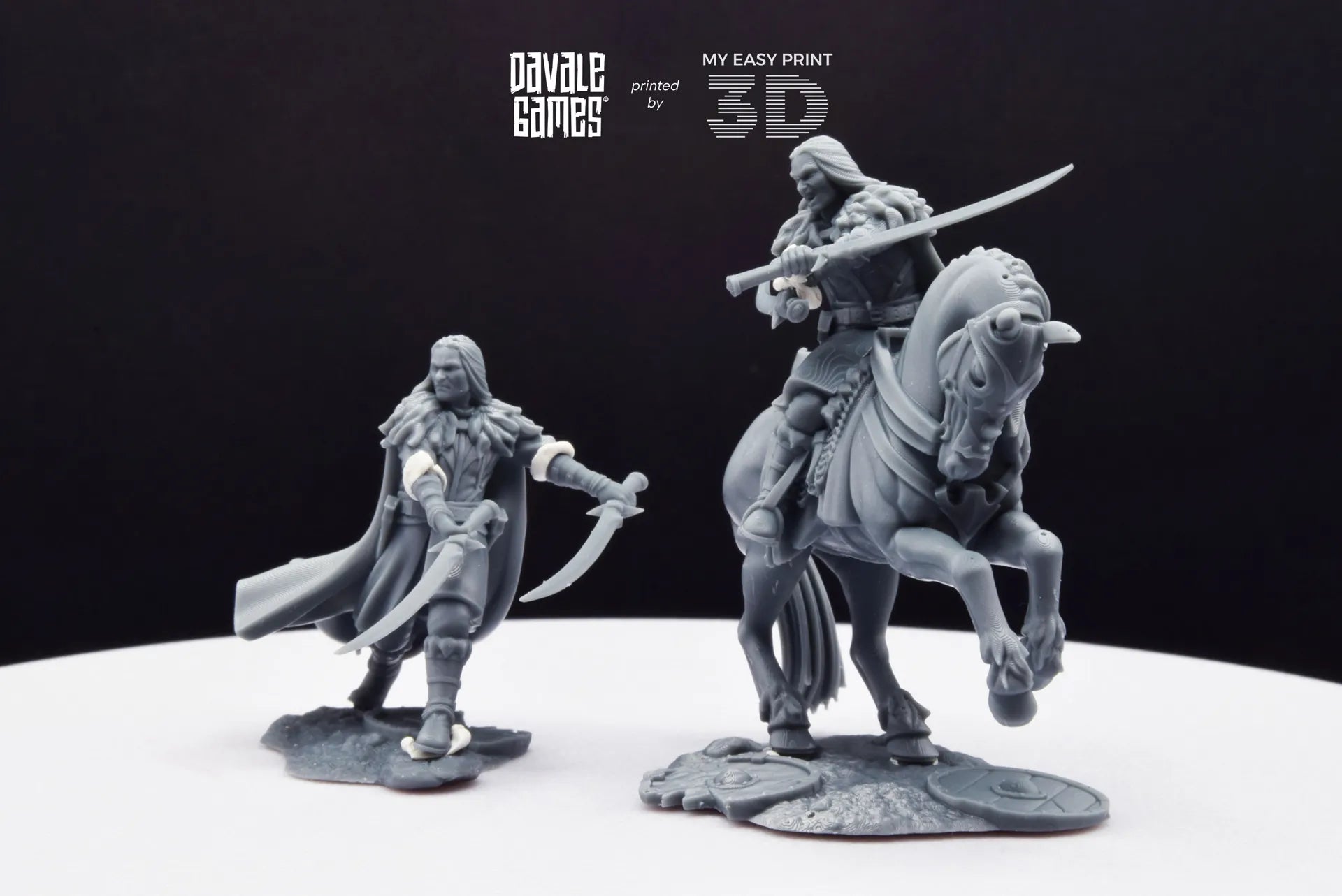 Wölfbane Lord Fellmount Reavers - Foot and Mounted - Davale Games - 3D Printed with high quality resin for LOTR/D&D games
