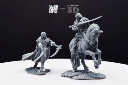 Wölfbane Lord Fellmount Reavers - Foot and Mounted - Davale Games - 3D Printed with high quality resin for LOTR/D&D games