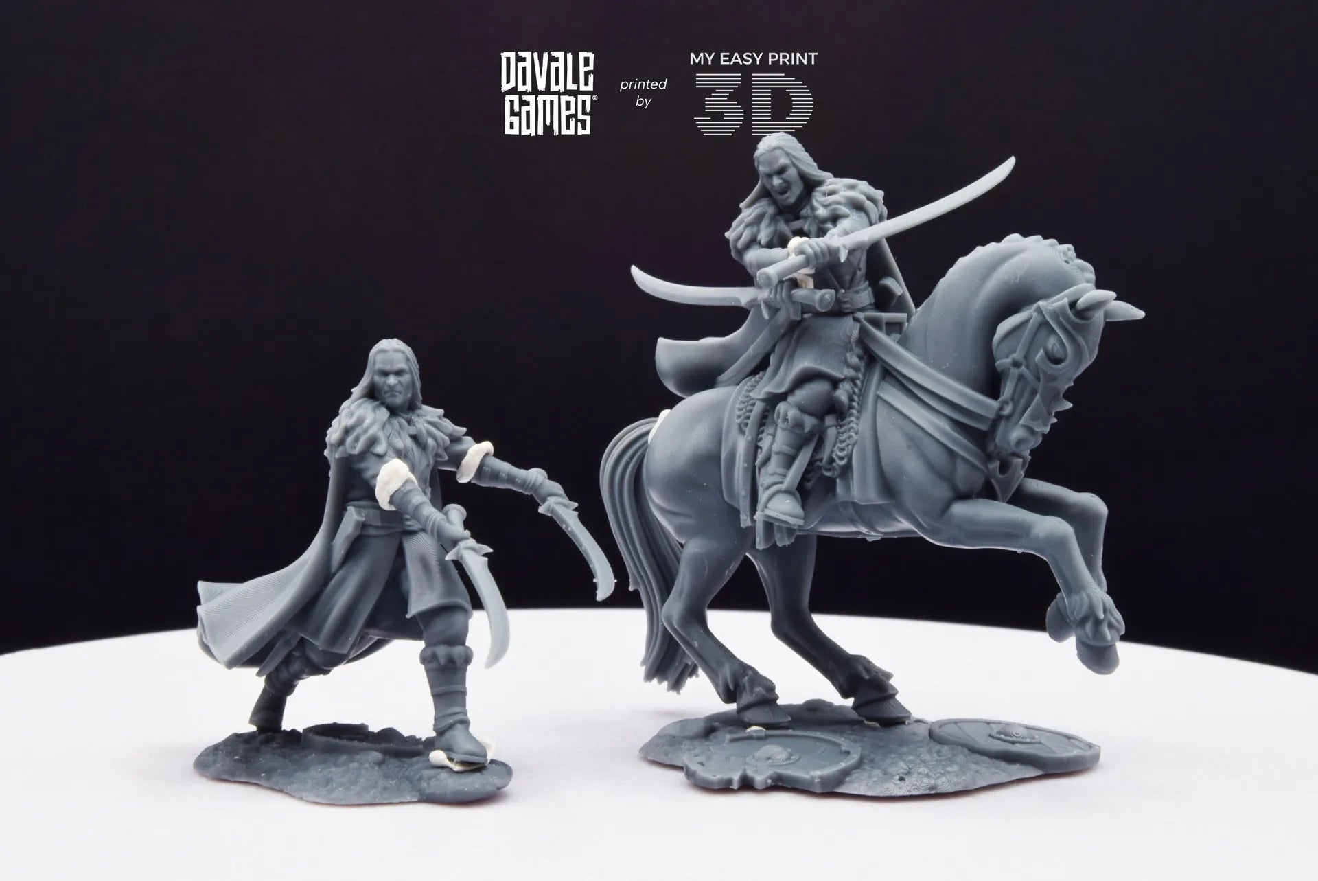 Wölfbane Lord Fellmount Reavers - Foot and Mounted - Davale Games - 3D Printed with high quality resin for LOTR/D&D games