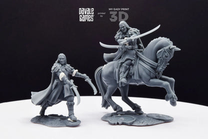 Wölfbane Lord Fellmount Reavers - Foot and Mounted - Davale Games - 3D Printed with high quality resin for LOTR/D&D games