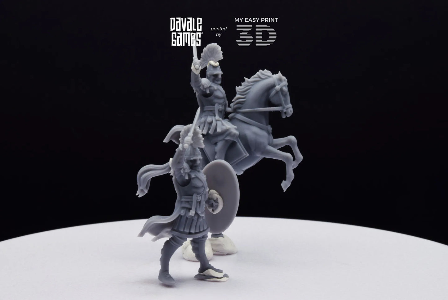 Aetius Roman General - Battle of The Catalaunian Plains - Foot and Mounted - Davale Games - Historical games - 3D Printed high quality resin