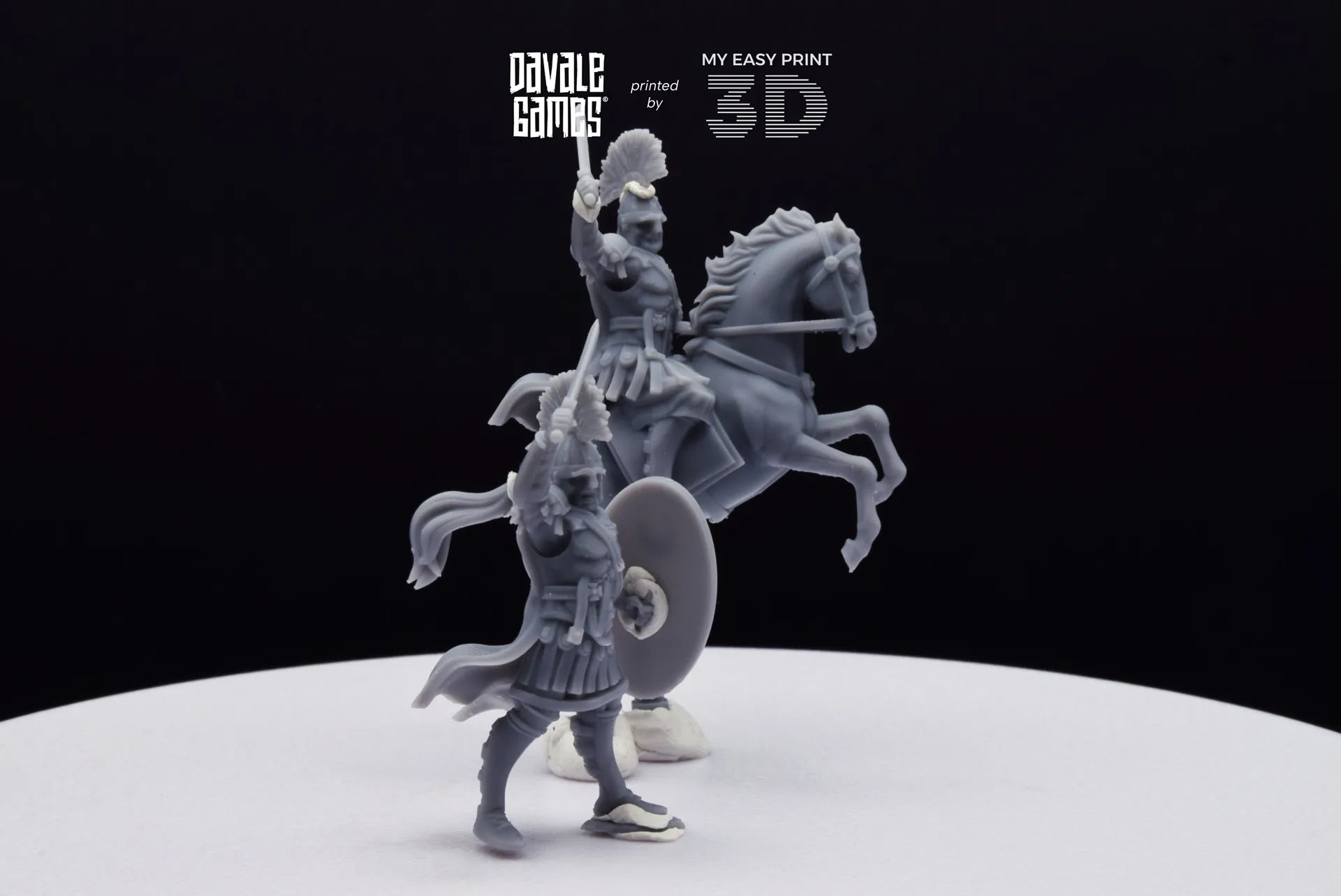 Aetius Roman General - Battle of The Catalaunian Plains - Foot and Mounted - Davale Games - Historical games - 3D Printed high quality resin