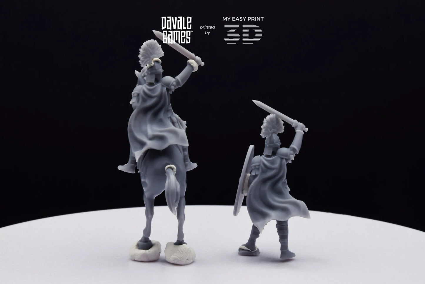 Aetius Roman General - Battle of The Catalaunian Plains - Foot and Mounted - Davale Games - Historical games - 3D Printed high quality resin