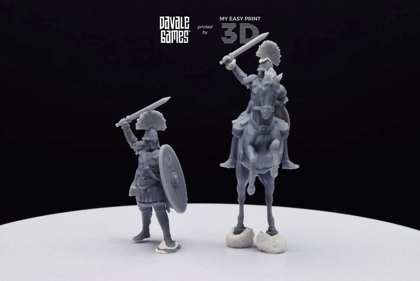 Aetius Roman General - Battle of The Catalaunian Plains - Foot and Mounted - Davale Games - Historical games - 3D Printed high quality resin