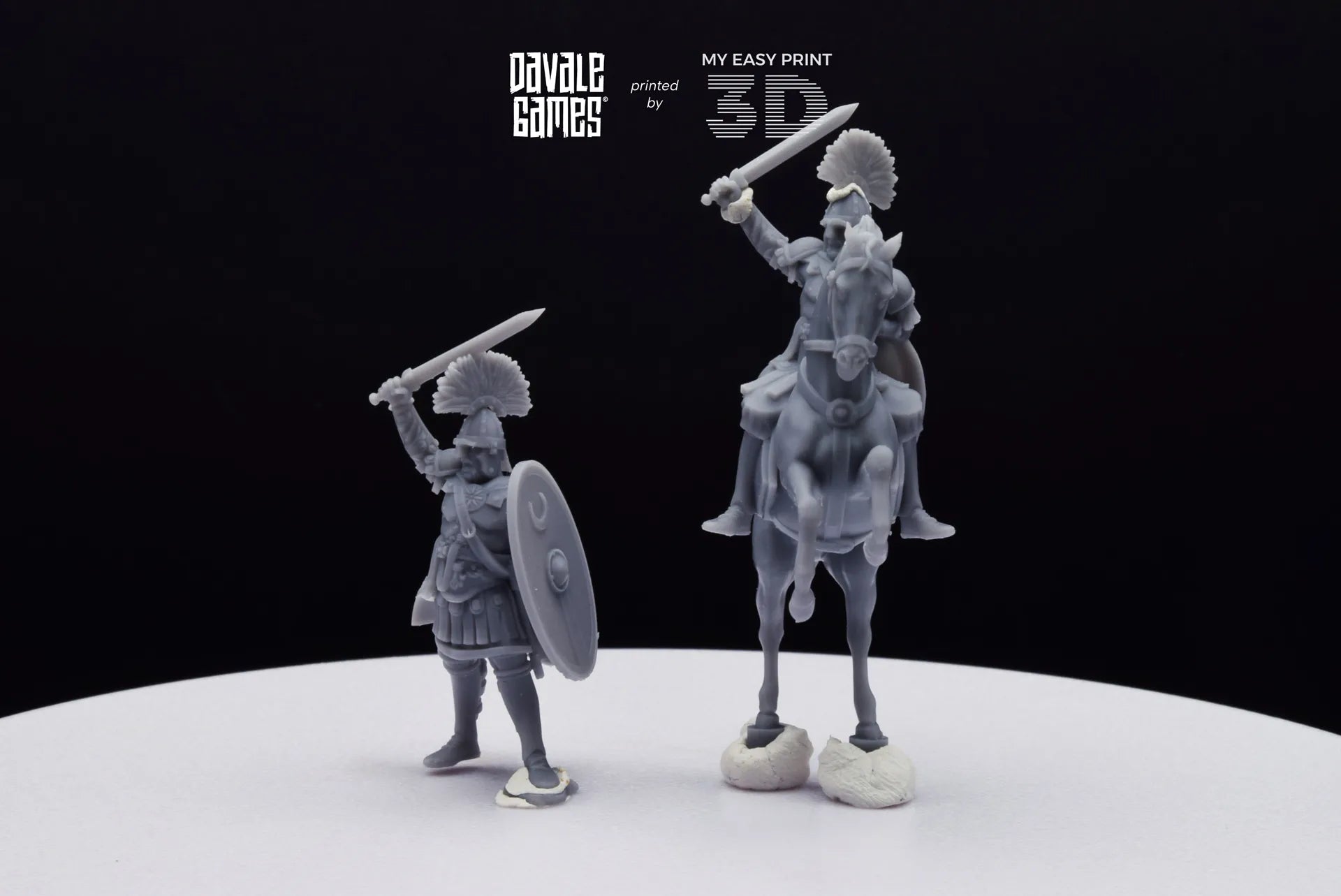 Aetius Roman General - Battle of The Catalaunian Plains - Foot and Mounted - Davale Games - Historical games - 3D Printed high quality resin