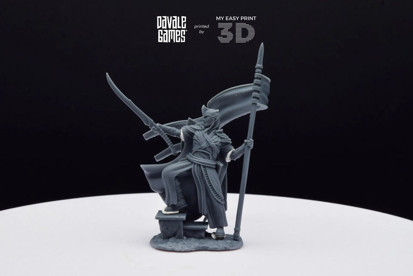 Banner of Galanthir - Foot - Davale Games - 3D Printed with high quality resin for LOTR/D&D games