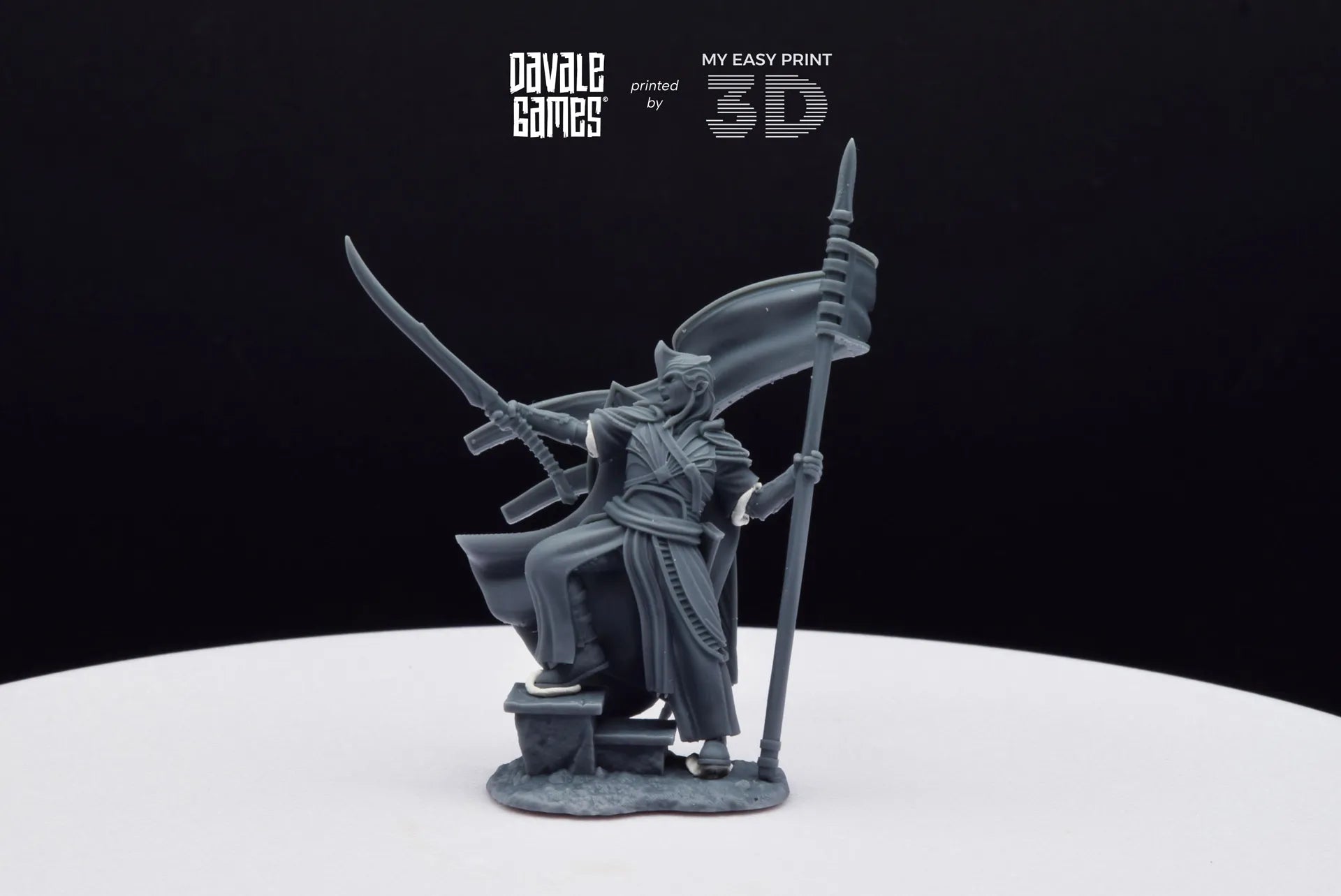 Banner of Galanthir - Foot - Davale Games - 3D Printed with high quality resin for LOTR/D&D games