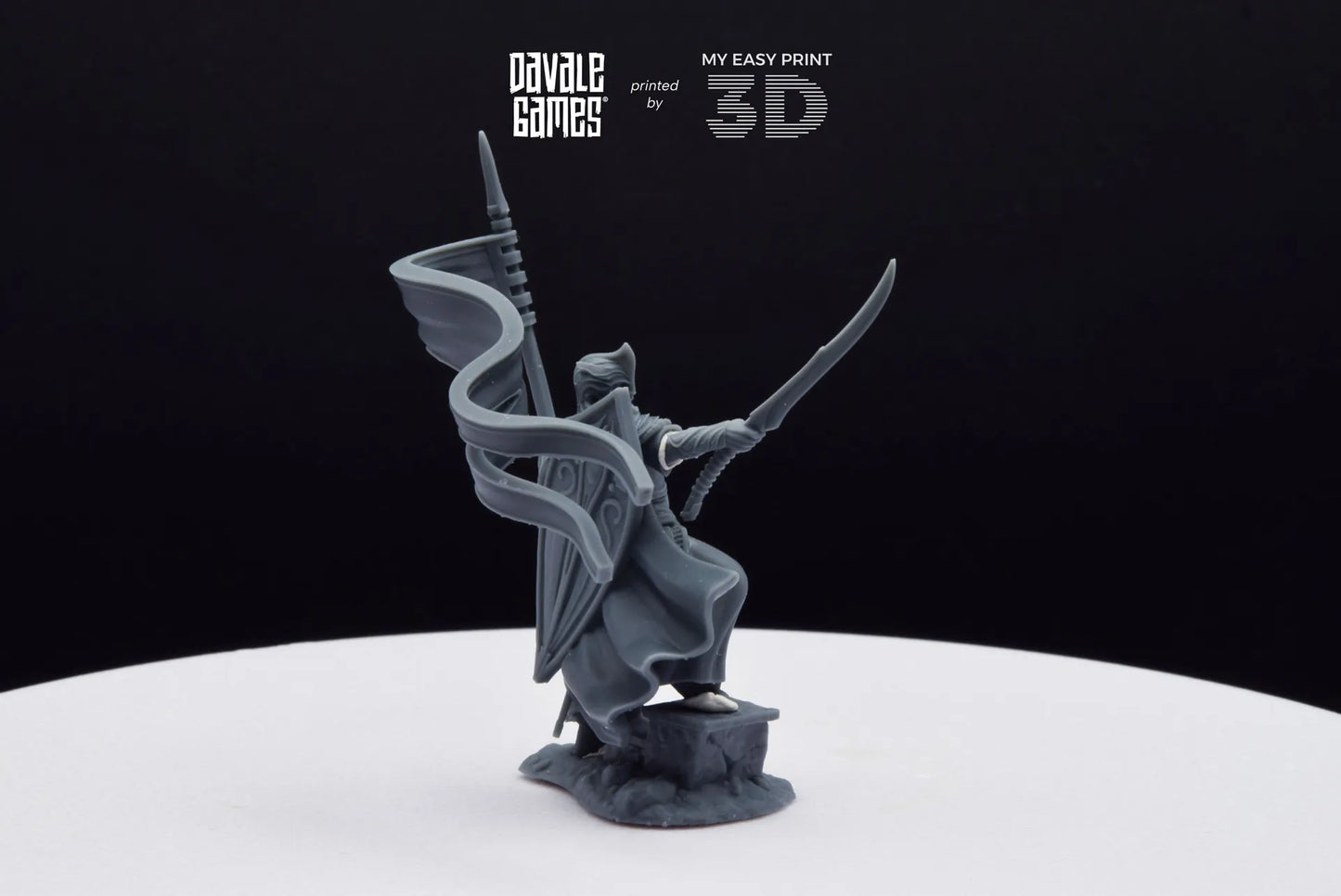 Banner of Galanthir - Foot - Davale Games - 3D Printed with high quality resin for LOTR/D&D games