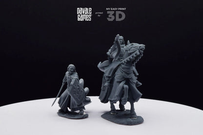 White Swan Amhërel The Prince - Foot and Mounted - Davale Games - 3D Printed with high quality resin for LOTR/D&D games