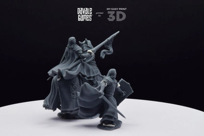 White Swan Amhërel The Prince - Foot and Mounted - Davale Games - 3D Printed with high quality resin for LOTR/D&D games