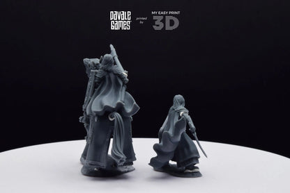 White Swan Amhërel The Prince - Foot and Mounted - Davale Games - 3D Printed with high quality resin for LOTR/D&D games