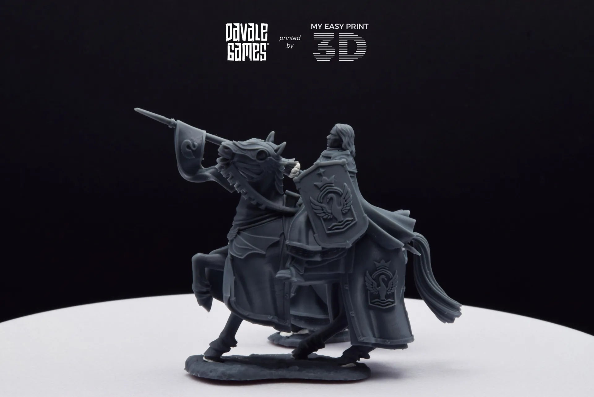 White Swan Amhërel The Prince - Foot and Mounted - Davale Games - 3D Printed with high quality resin for LOTR/D&D games
