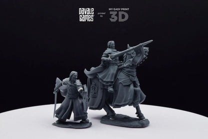 White Swan Amhërel The Prince - Foot and Mounted - Davale Games - 3D Printed with high quality resin for LOTR/D&D games