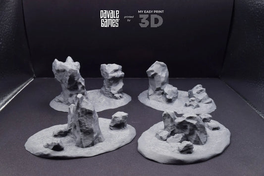 Hills & Nature - Scenery/Terrain - Davale Games - 3D Printed with high quality resin for LOTR/D&D games