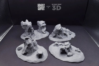 Hills & Nature - Scenery/Terrain - Davale Games - 3D Printed with high quality resin for LOTR/D&D games