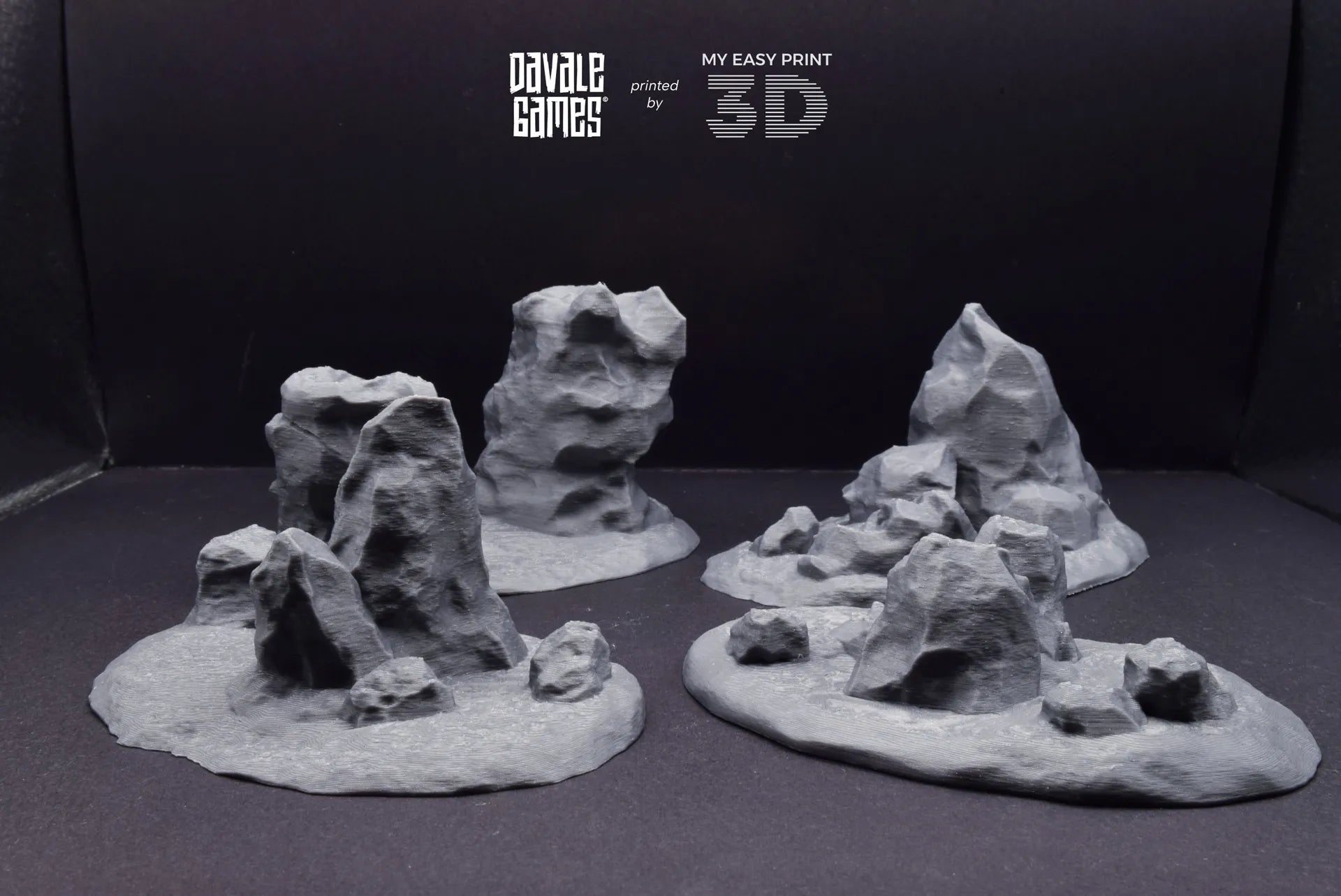 Hills & Nature - Scenery/Terrain - Davale Games - 3D Printed with high quality resin for LOTR/D&D games