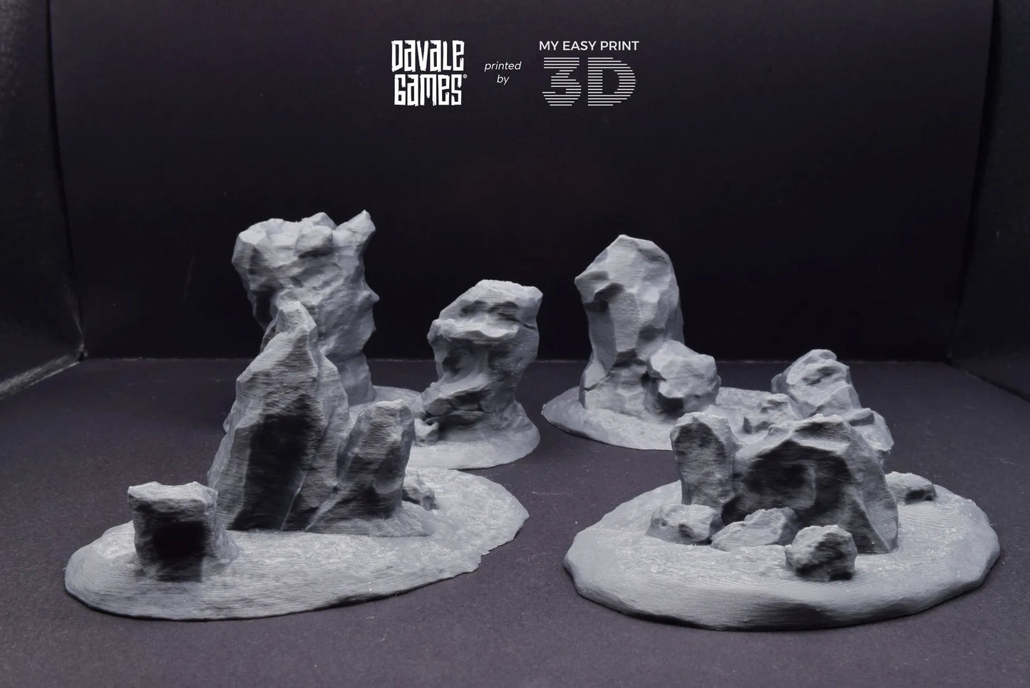 Hills & Nature - Scenery/Terrain - Davale Games - 3D Printed with high quality resin for LOTR/D&D games